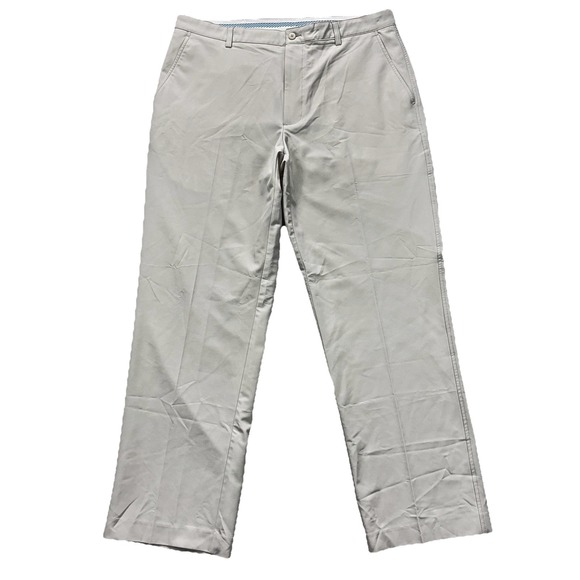 FootJoy Golf Pants Mens 38x32 Cream Performance Stretch Hybrid Flex Casual Flat - Picture 1 of 11